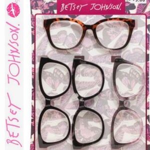 Betsey Johnson 4-PR Round Frame Style Rrading Glasses- Tortoise/Solid